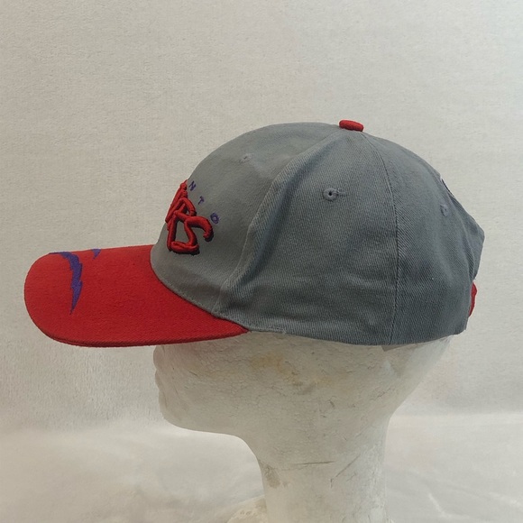 Vintage NBA Toronto Raptors Basketball The Home Game Gray Red Strap Back Hat Cap - Picture 5 of 14